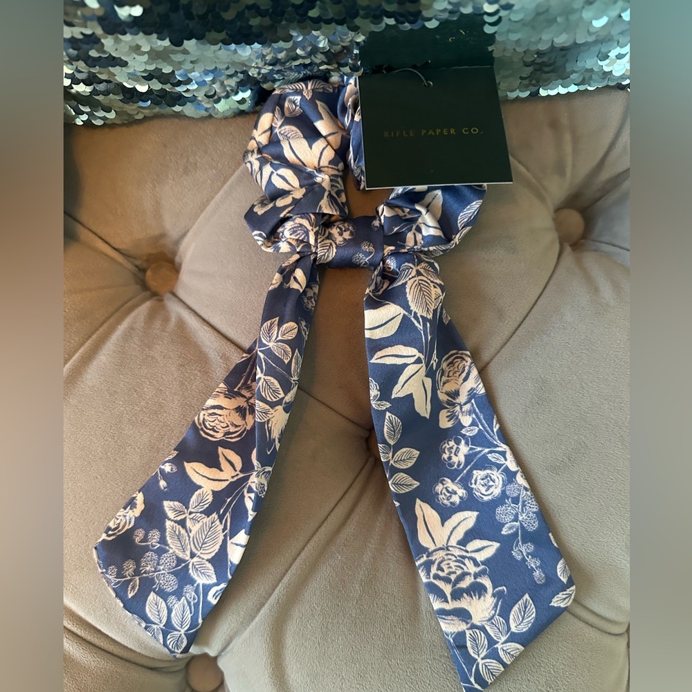 Rifle Paper Co. English Rose Silky Scarf Scrunchie